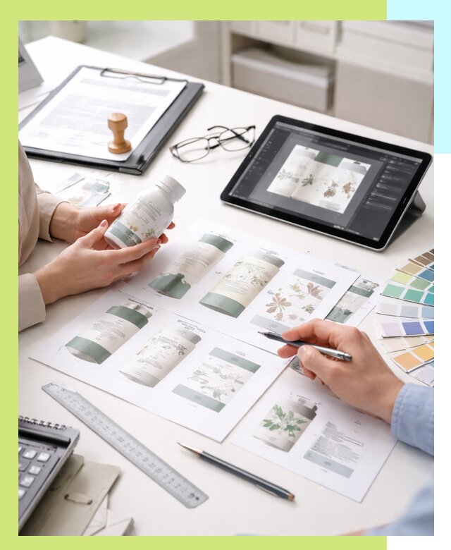 Профессиональная разработка дизайна и текста этикетки продукции в Тайшете